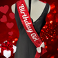 Sash | Personalizable Red Sequin Fabric Sash- Valentines - Custom Birthday Party Sash
