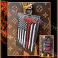 Patriotic Firefighter Purse Tag Keychain