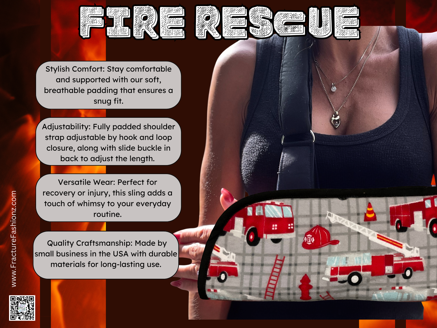 Écharpe de bras | Écharpe de bras de secours d'incendie