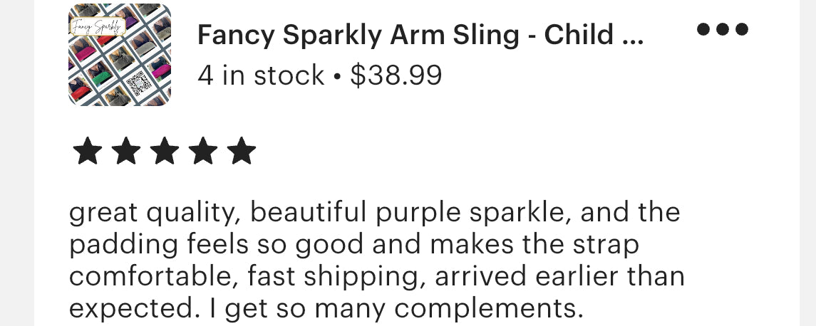 Purple Glam Arm Sling