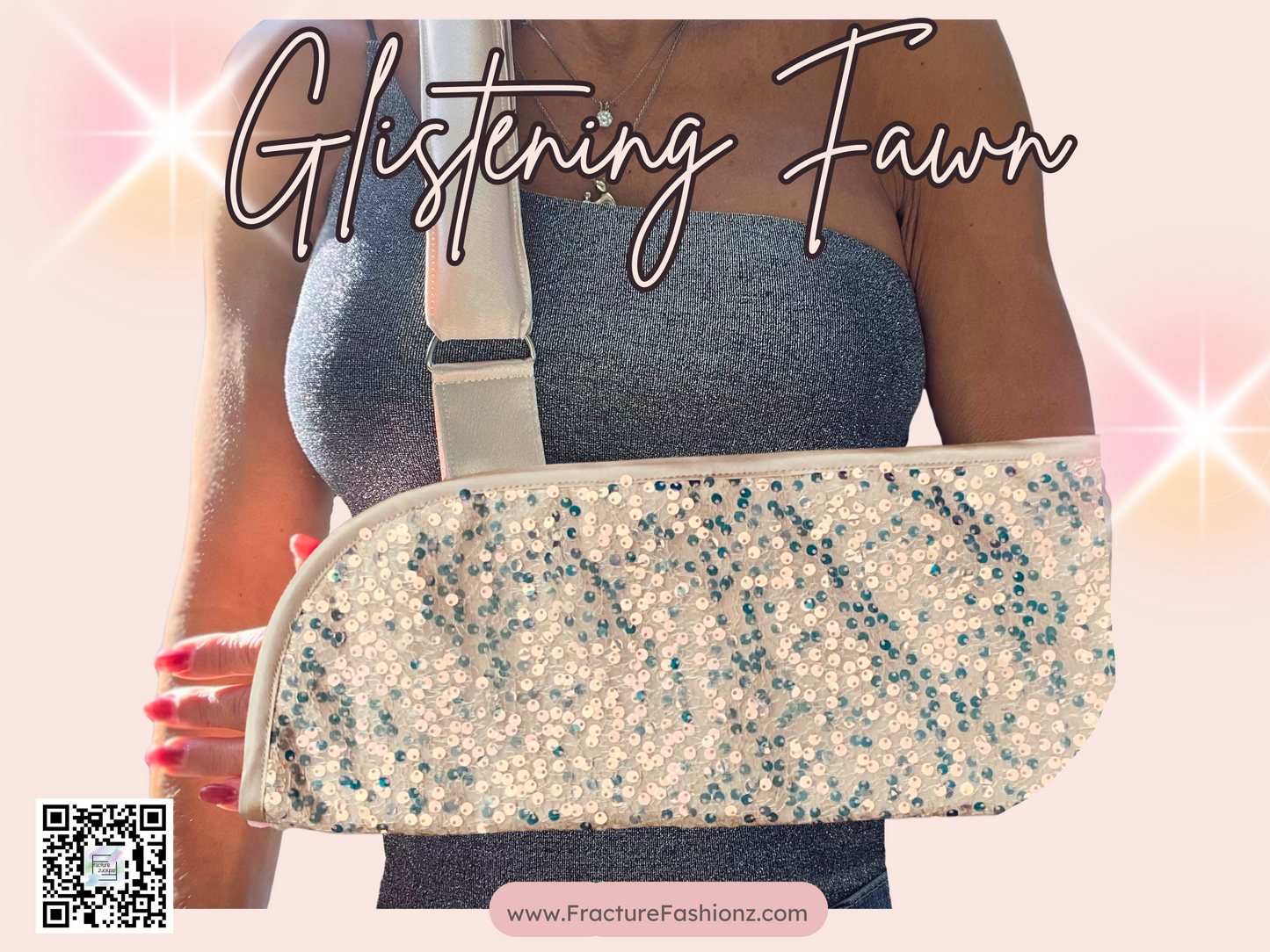 Arm Sling | Glistening Fawn: Sequin Padded Arm Sling