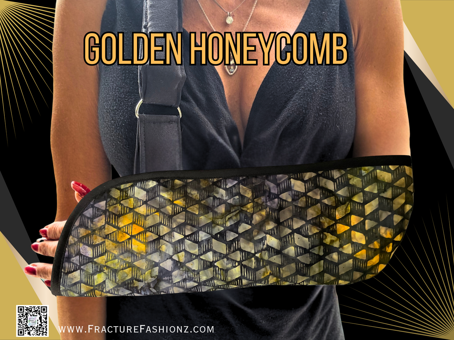 Arm Sling | Golden Honeycomb Batik Arm Sling