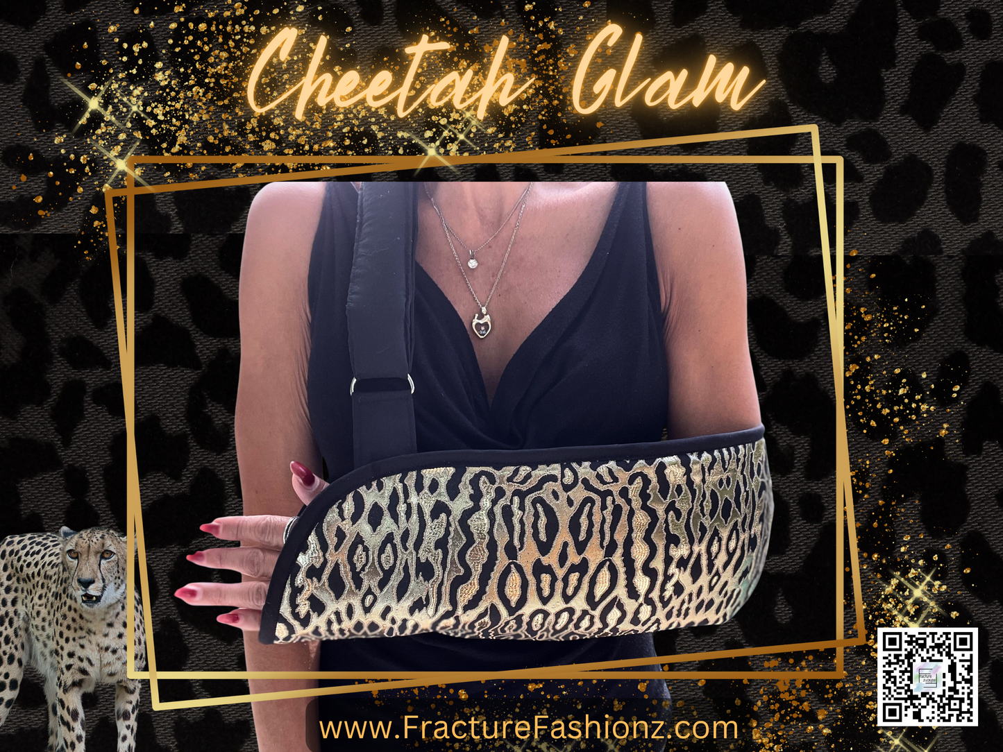 Arm Sling | Cheetah Glam Designer Arm Sling