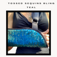 Arm Sling | Tossed Sequins Bling Arm Sling - Blues