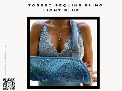 Arm Sling | Tossed Sequins Bling Arm Sling - Blues
