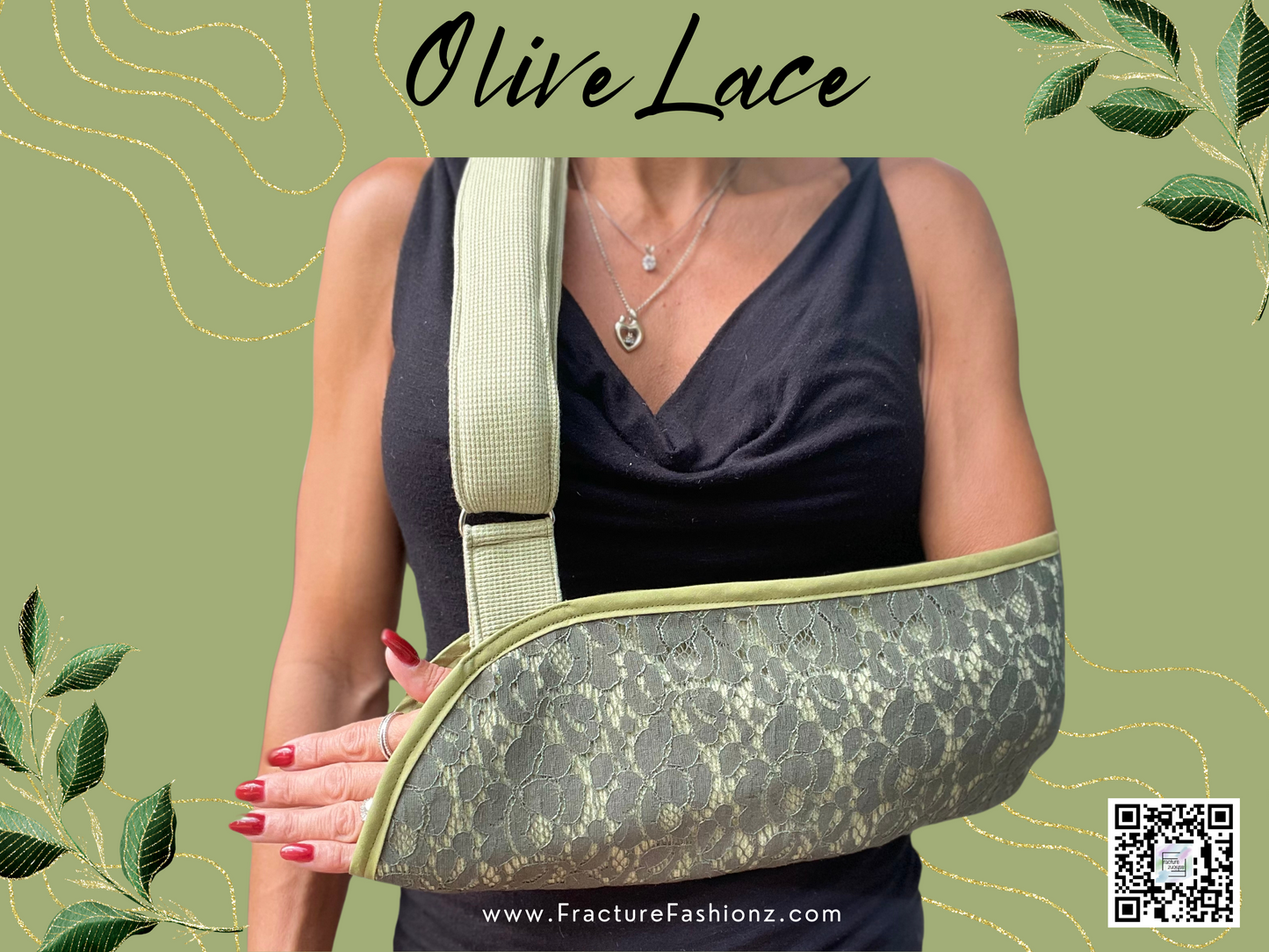 Arm Sling | Olive Green Lace Arm Sling