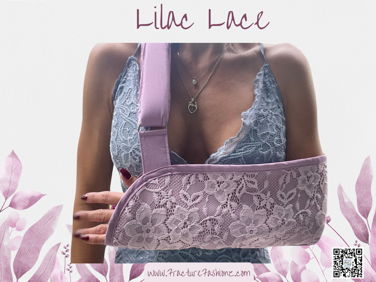 Arm Sling | Lilac Lace Designer Arm Sling