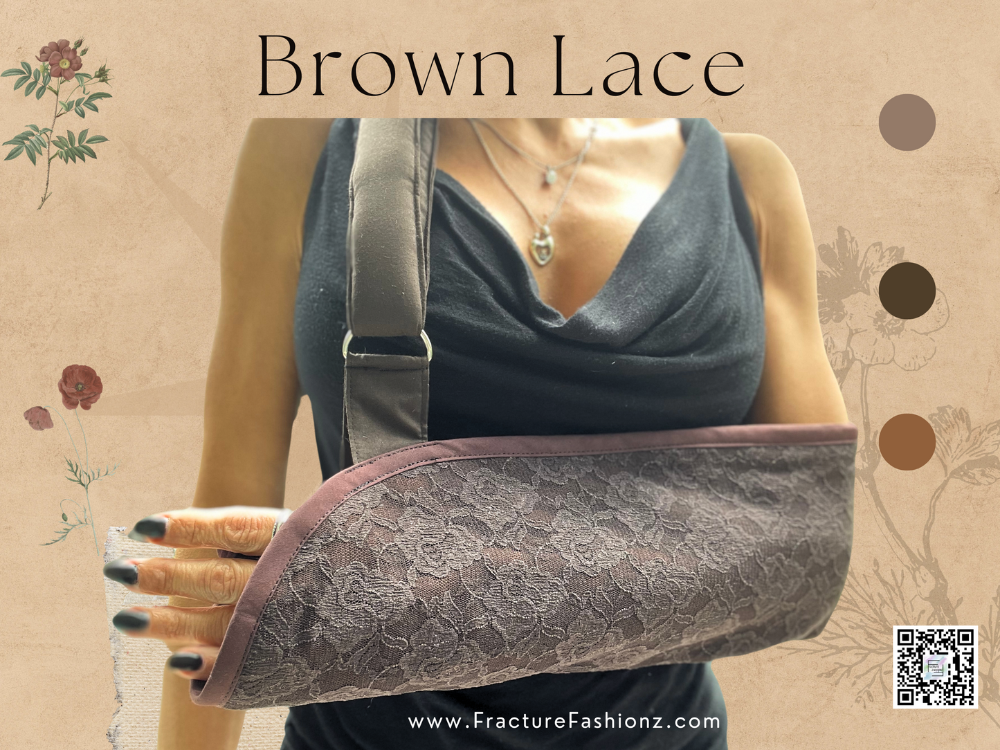 Arm Sling | Chocolate Brown Lace Arm Sling