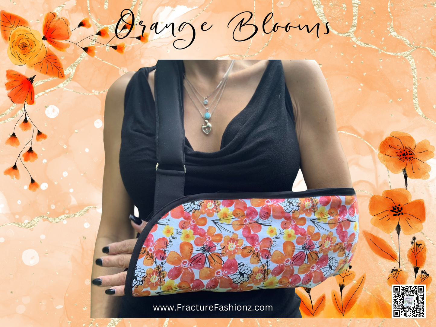 Arm Sling | Orange Blooms Arm Sling