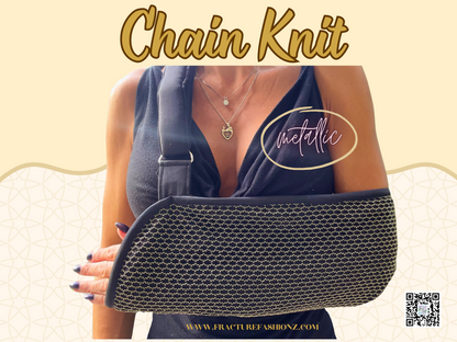 Arm Sling | Metallic Chain Knit Designer Arm Sling