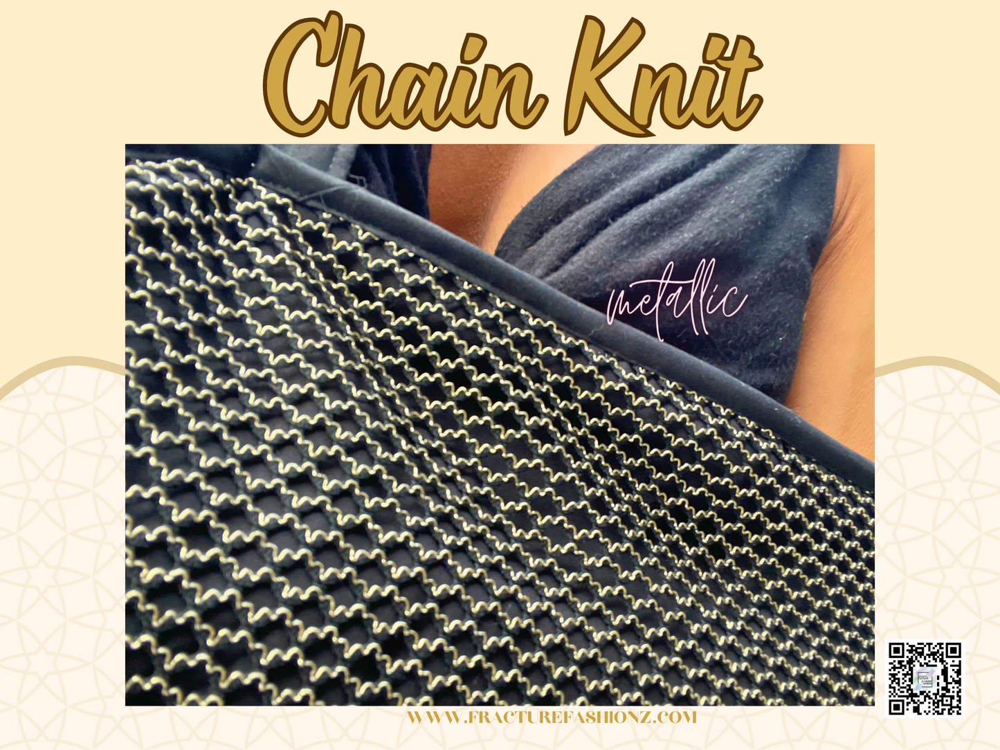 Metallic Chain Knit Arm Sling