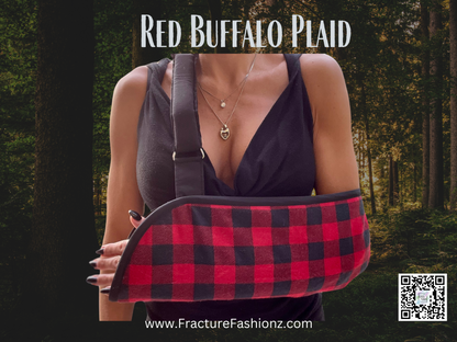 Arm Sling | Red Buffalo Plaid Fashion Arm Sling