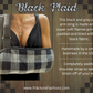 Arm Sling | Black Plaid Padded Arm Sling