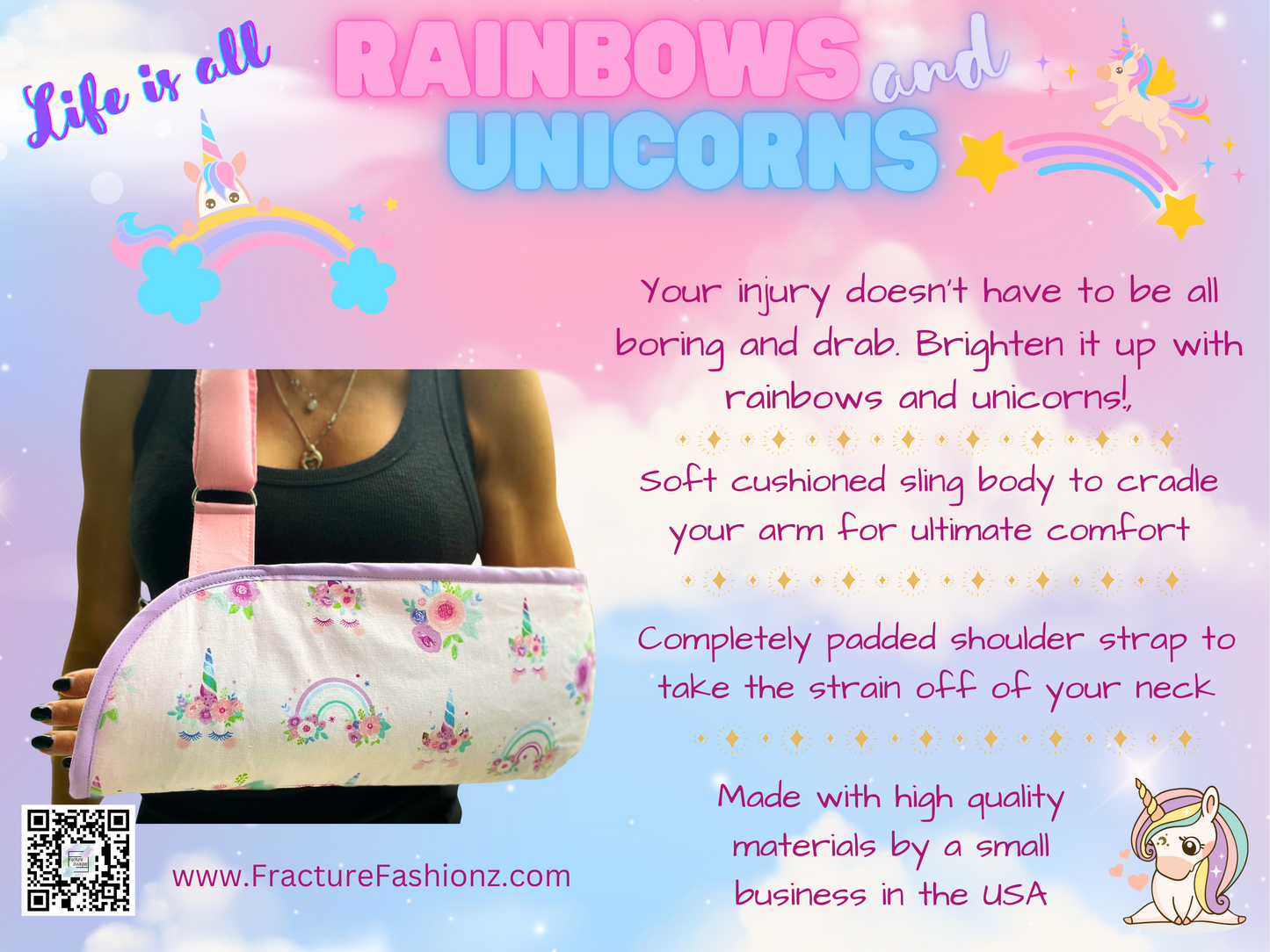 Rainbows & Unicorns Arm Sling
