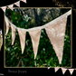 Bunting | Champagne Gold Tossed Sequins Bunting, Golden Anniversary, Elegant Decor, Party Flag