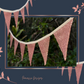 Bunting | Rose Gold Tossed Sequins Bunting, Chic Bling Banner, Elegant Decor Flags