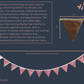 Bunting | Rose Gold Tossed Sequins Bunting, Chic Bling Banner, Elegant Decor Flags