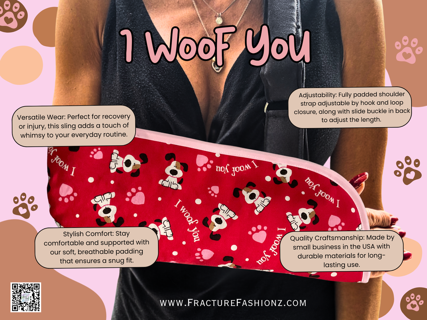 Écharpe de bras | Écharpe de bras pour chien Je t'aime