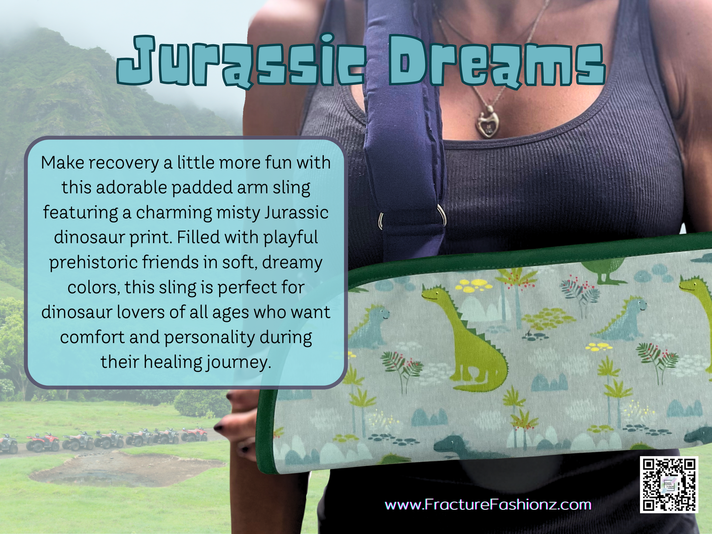 Écharpe de bras | Dinosaurs Arm Sling de Jurassic Gals