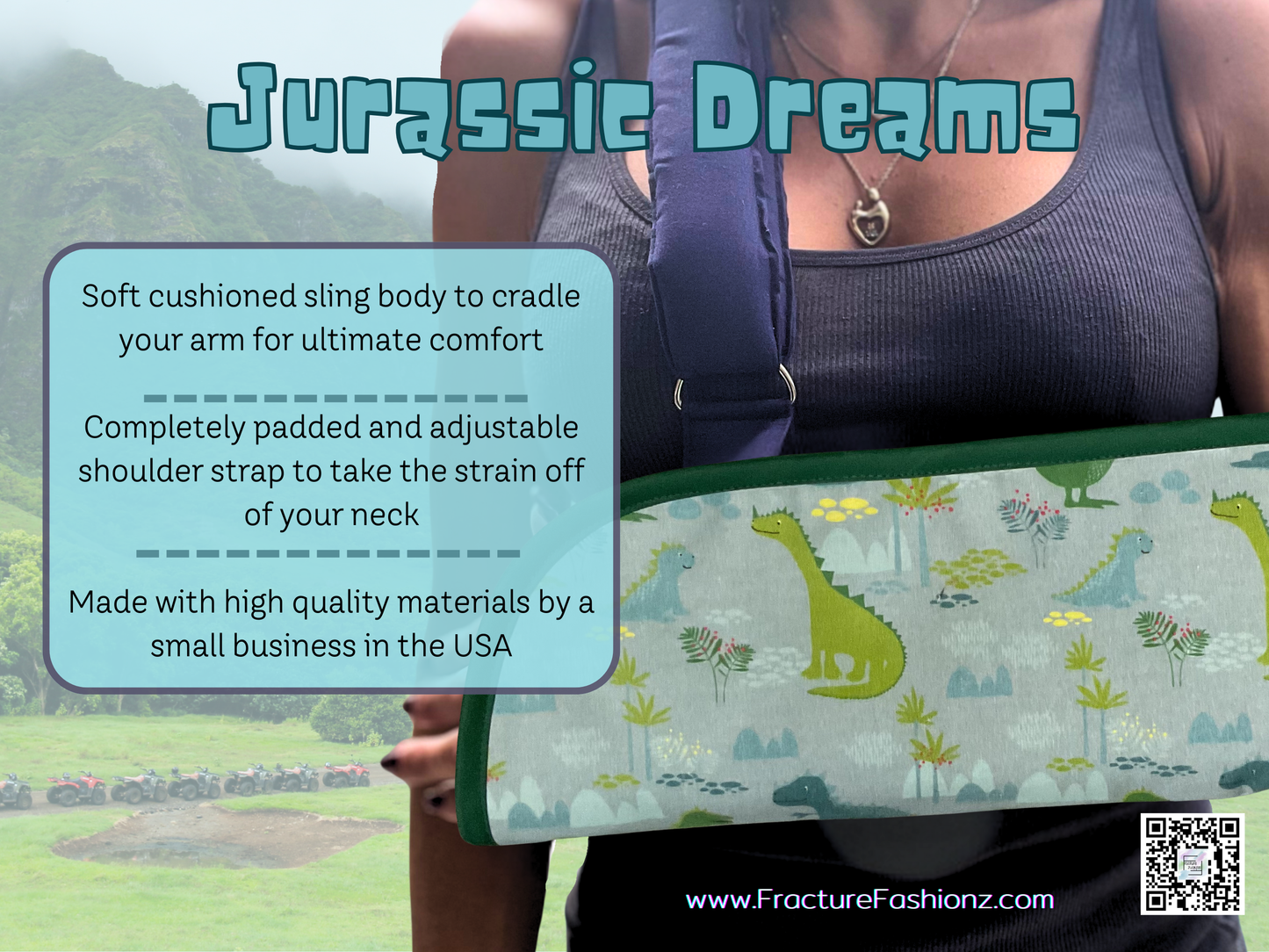 Écharpe de bras | Dinosaurs Arm Sling de Jurassic Gals