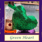 Sequins Puffy Mardi Gras Hearts, Ornaments - Purple Gold Green