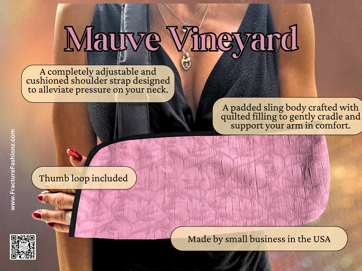 Arm Sling | Mauve Vineyard Textured Arm Sling