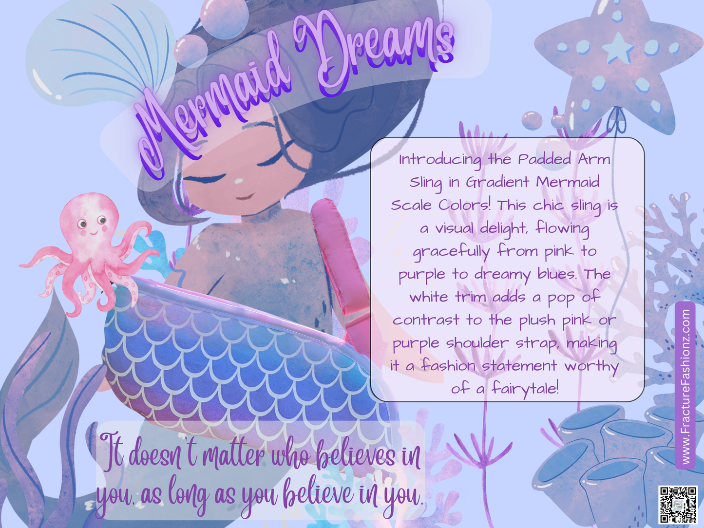 Écharpe de bras | Écharpe de bras rembourrée Mermaid Dreams