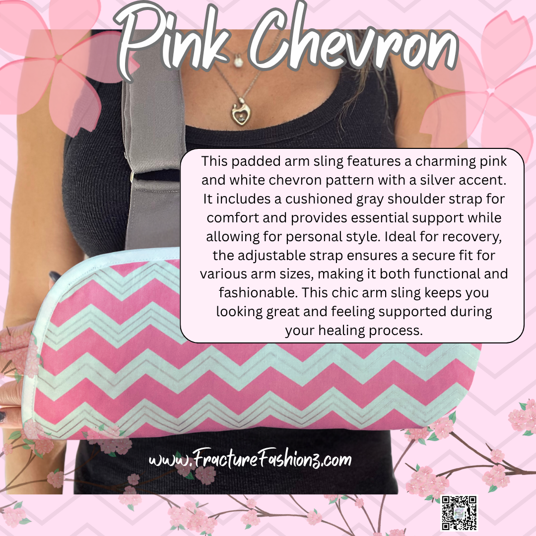 Arm Sling | Chevron Padded Arm Sling - Pink