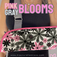 Écharpe de Bras | Écharpe de Bras Motif Fleurs Roses et Grises
