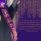 Sash | Custom Regal Purple Sequin and Gold Sash