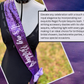 Écharpe | Écharpe de célébration personnalisée en sequins violets royaux avec nœud lavande