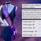 Écharpe | Écharpe de célébration personnalisée en sequins violets royaux avec nœud lavande