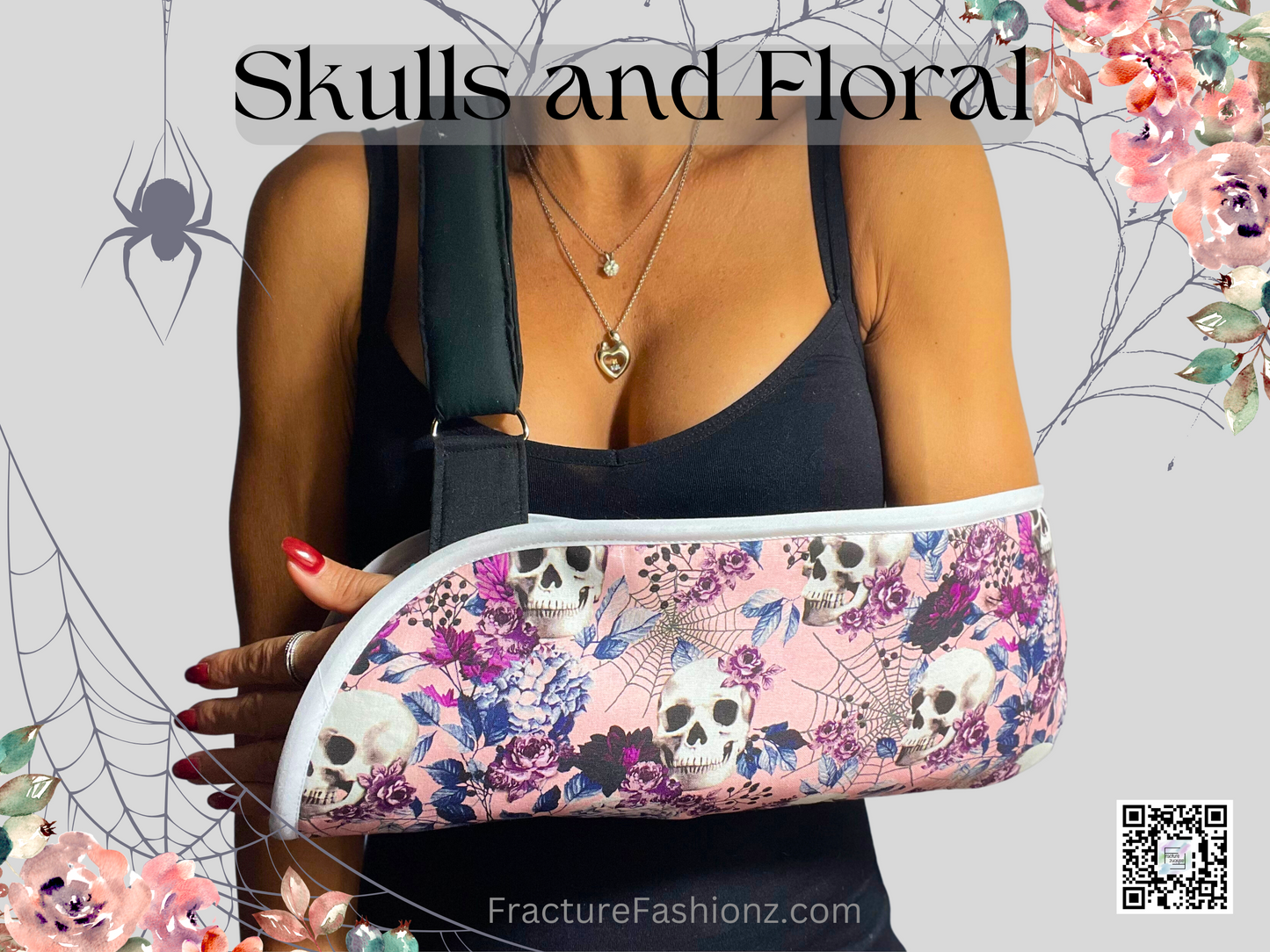 Arm Sling | Skulls and Floral Arm Sling