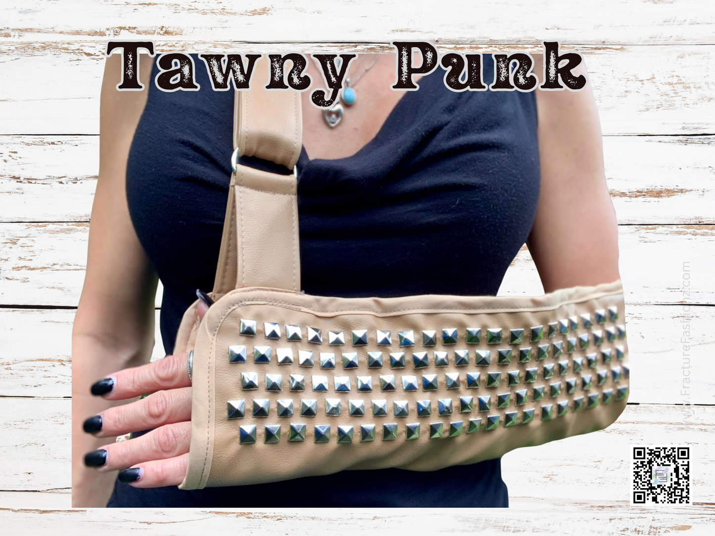Arm Sling | Tawny Punk Faux Leather Metal Studded Arm Sling