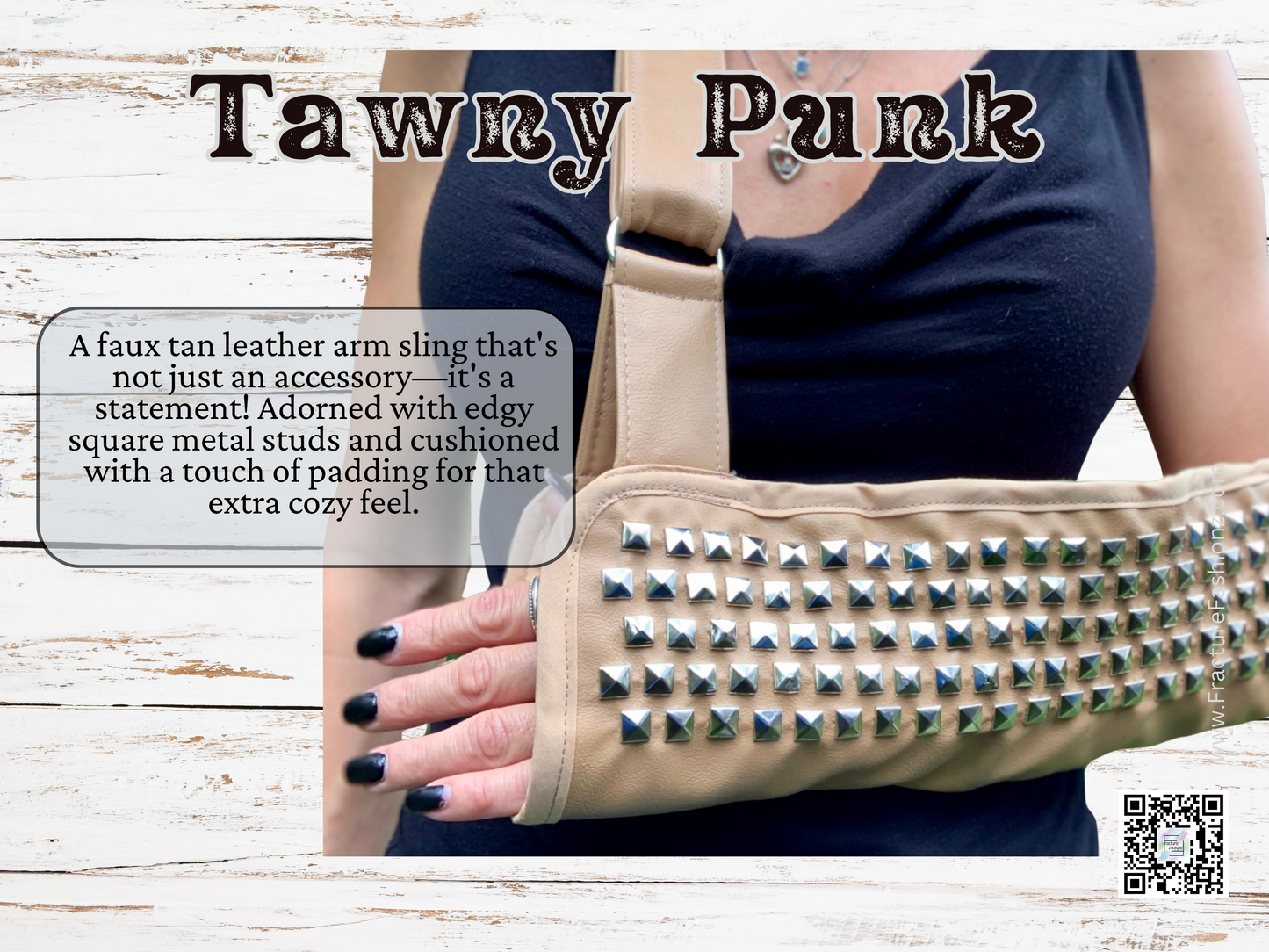 Arm Sling | Tawny Punk Faux Leather Metal Studded Arm Sling