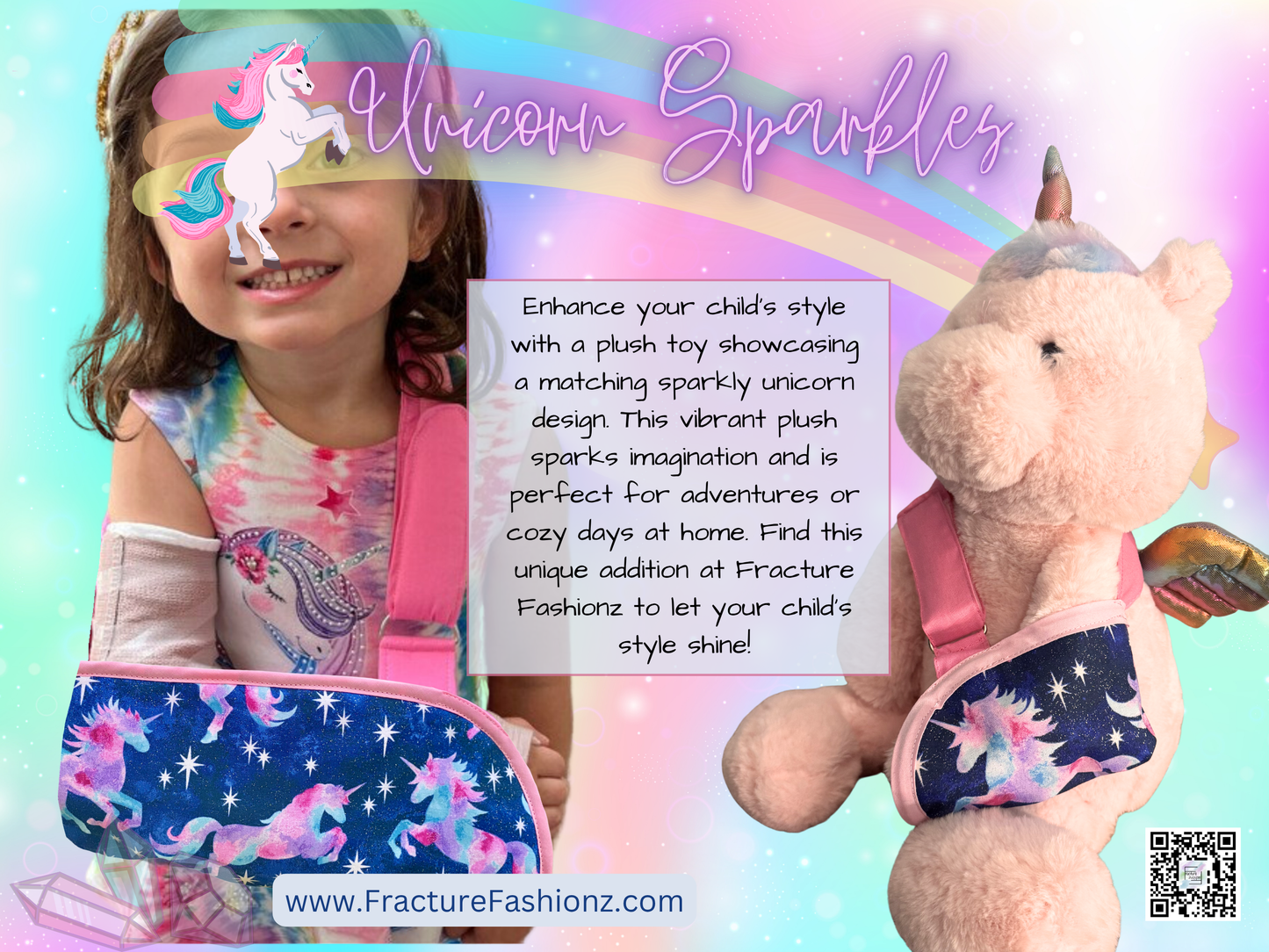 Armschlinge | Einhorn-Glitzer-Armschlinge