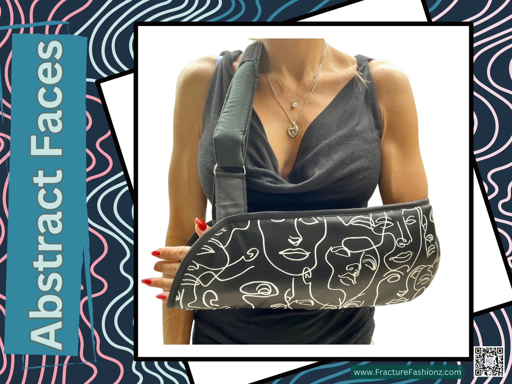 Abstract Faces Arm Sling - Fracture Fashionz