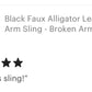 Alligator Faux Leather Arm Sling - Fracture Fashionz