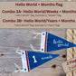 Baby Monthly Milestone Pennant, Denim Flag, Photo prop, Nautical Sailor - Fracture Fashionz