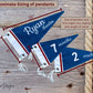 Baby Monthly Milestone Pennant, Denim Flag, Photo prop, Nautical Sailor - Fracture Fashionz