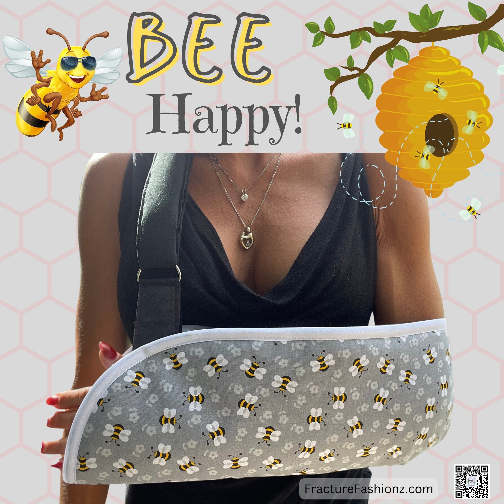 Arm Sling | Bee Happy Padded Arm Sling