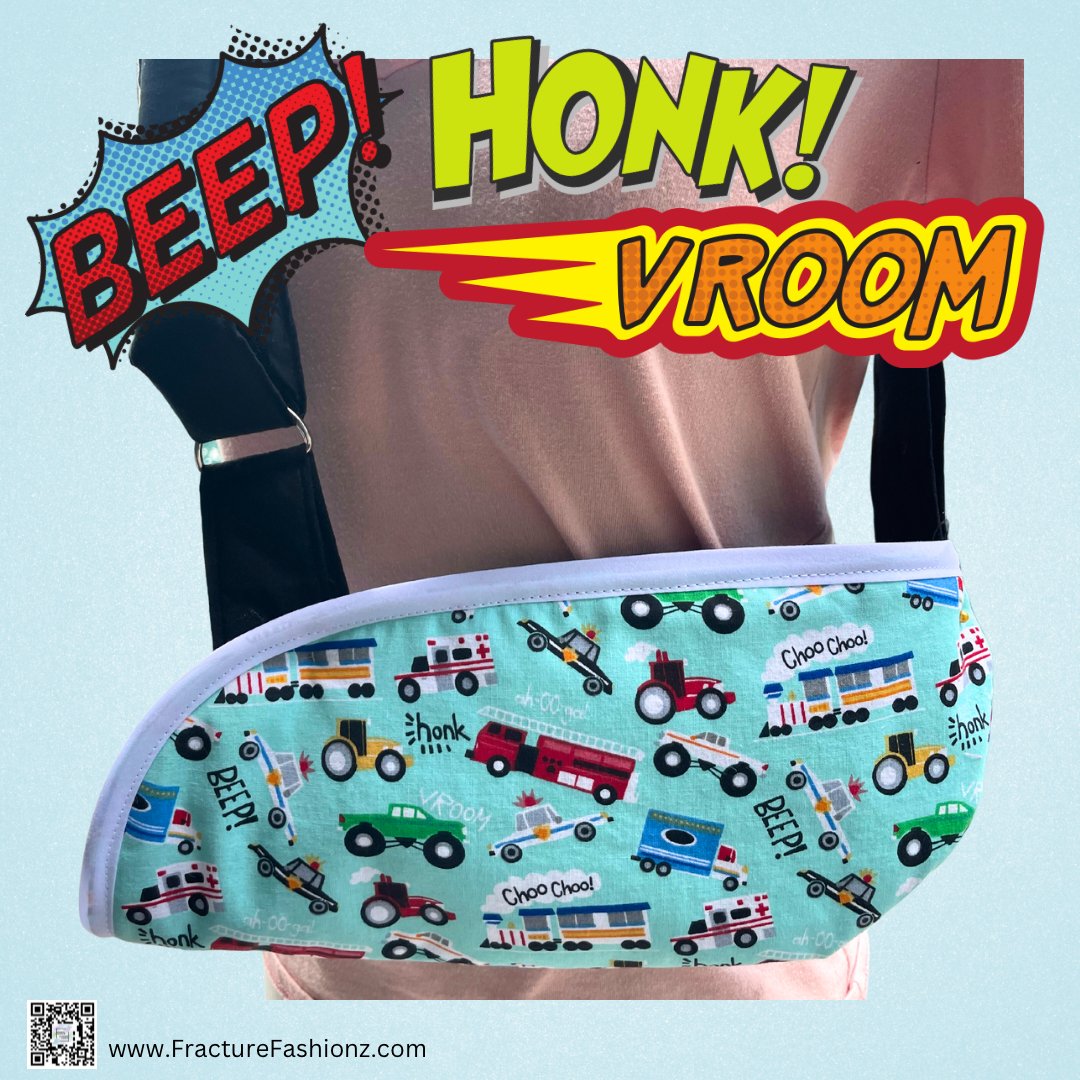 Arm Sling | Beep Honk Vroom Arm Sling - fun car truck theme