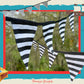 Black and White Striped flag buntings - Fracture Fashionz