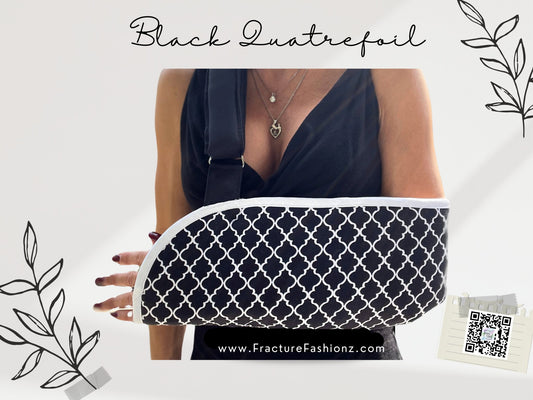 Black Quatrefoil Arm Sling - Fracture Fashionz