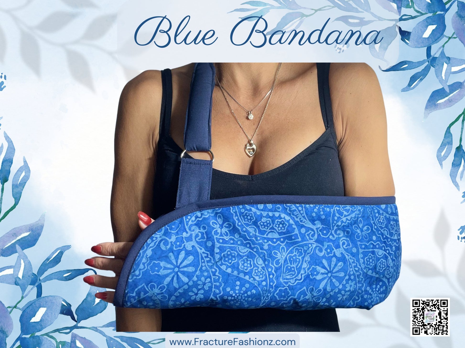 Blue Bandana Arm Sling - Fracture Fashionz