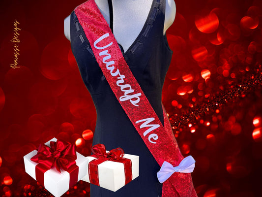 Sash | Personalizable Red Sequin Fabric Sash