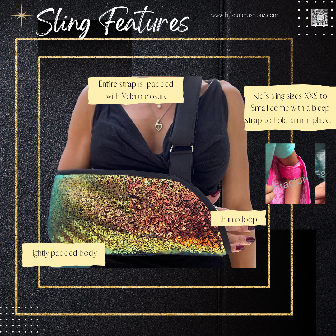 Arm Sling | Geo Glam Sequins Designer Arm Sling