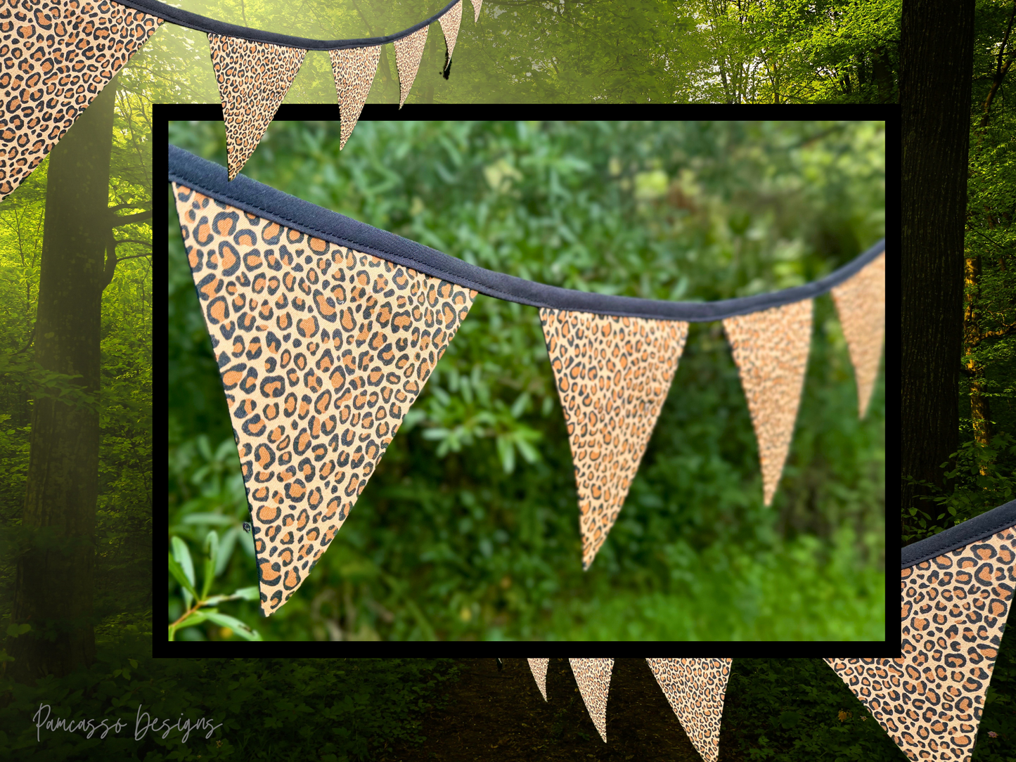 Vibrant Cheetah Print Bunting - Perfect for Parties and Decor