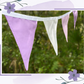 Bunting | Lavender and White Cotton flag buntings