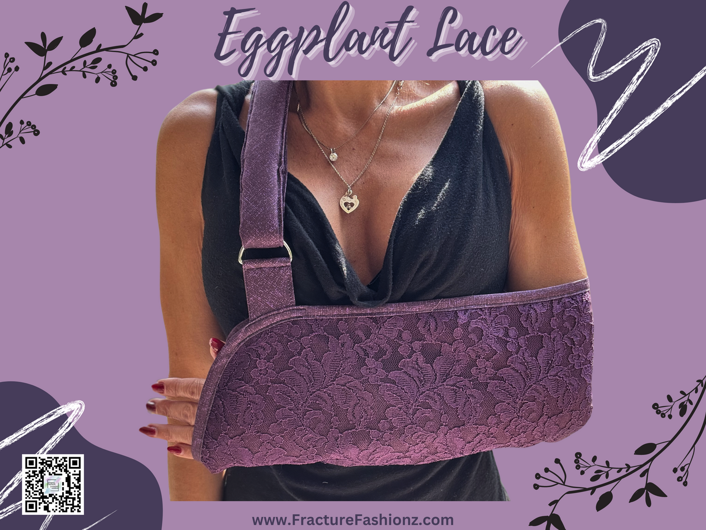 Arm Sling | Eggplant Purple Lace Arm Sling